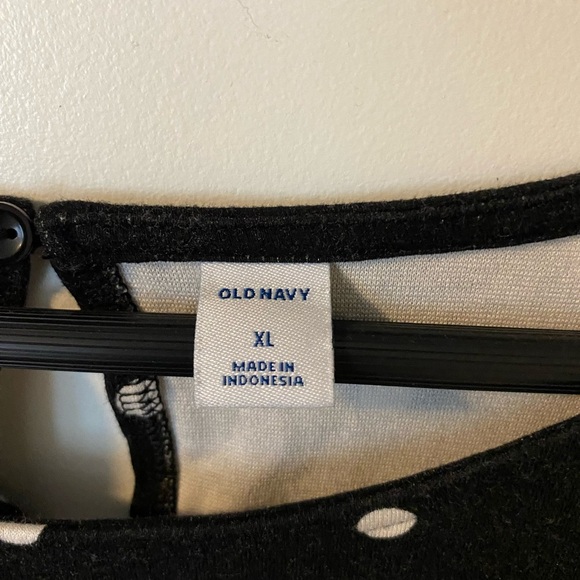 Old Navy Black Dress with White Dots - Picture 4 of 4